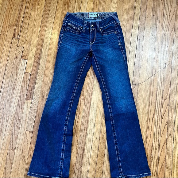 Ariat Jeans Ariat Real Sz 26 Denim Womens Bootcut Low Rise Blue